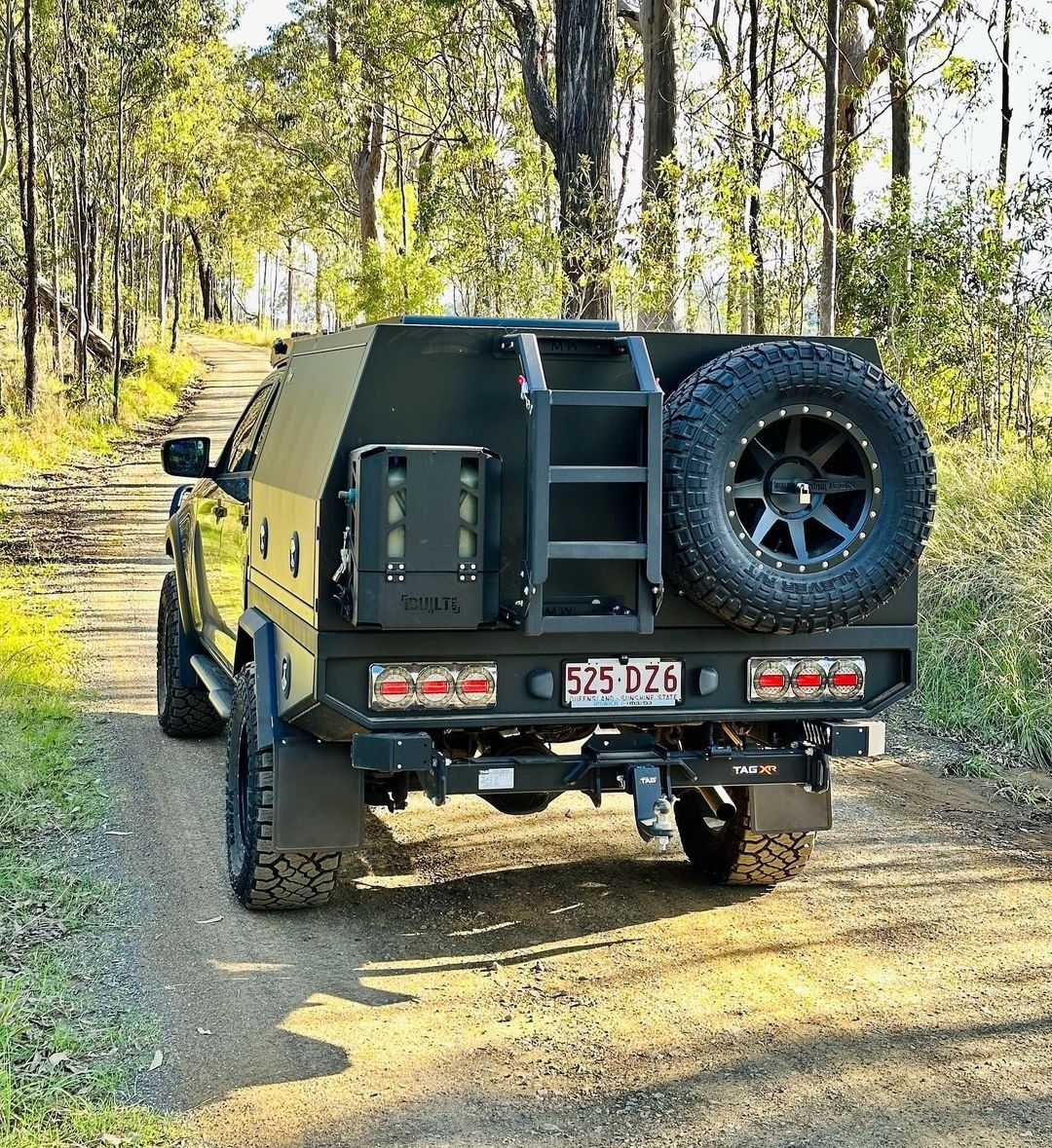 Lockable Jerry Can Holder - Black