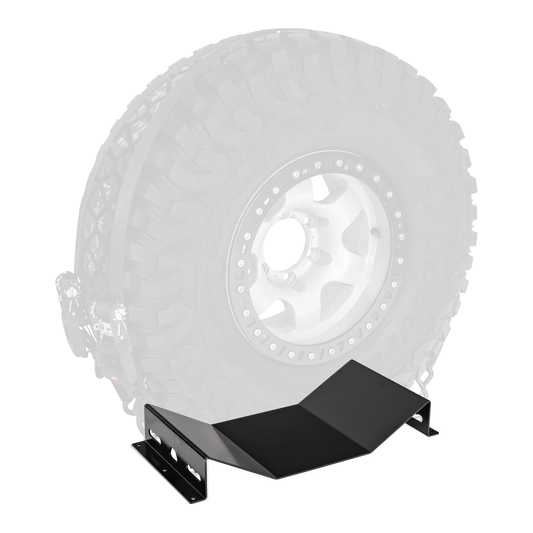 Floor Mounted Spare Wheel Holder - Black