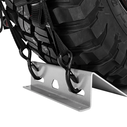 Floor Mounted Spare Wheel Holder - Silver